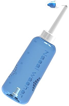 TOPPERFUN Botella de Limpieza Nasal 500 Ml Adultos y Niños Irrigador Nasal Profesional Diseño Práctico y Transportable Boquilla Ajustable