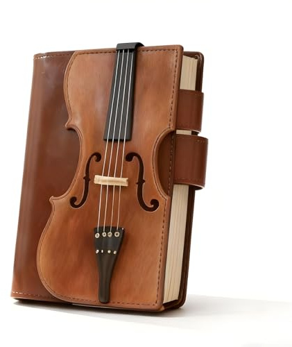 Xiuyer Carnet de Notes en Cuir, Cahier a5, 200 pages Journal Vintage pour le Bureau, l’école, la Maison, l’écriture et les notes (violon)