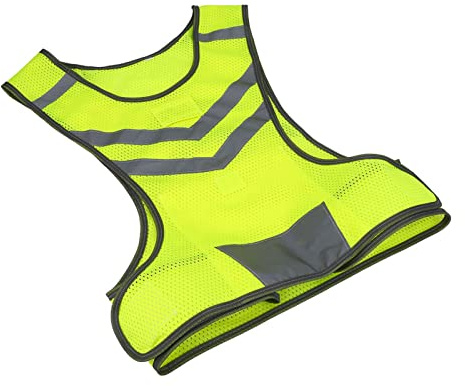 Fockety Giubbotto di Sicurezza Riflettente Fluorescente per Sport in Bicicletta da Corsa All'aperto, Gilet Ad Alta visibilità Regolabile con Strisce Riflettenti, Adatto a Varie attività