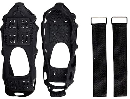 -Spikes für Stiefel,1 Paar Winter-Ausrüstung mit Verstellriemen | Schnee- und -Griffhilfen mit 24 Zacken - Für Bergsteigen Angeln Wandern Outdoor-Aktivitäten Damen Herren Erwachsene Jugendliche