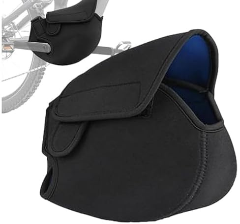 E-Bike Transportschutz Set für Fahrradträger, Neopren Mittelmotor Schutzhülle, Wasserabweisende Motorabdeckung für Elektrofahrrad, Ebike Motorschutz (Schwarzer)