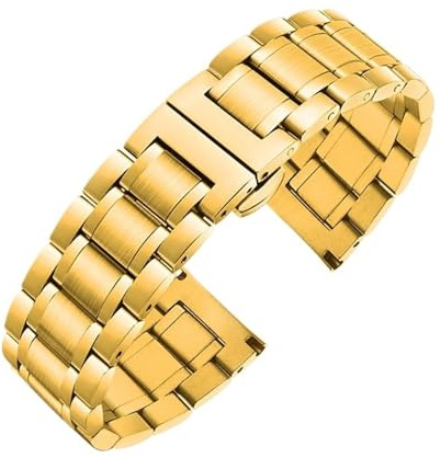 PNESHGTT 14 mm, 16, 18, 19, 20, 316L-Edelstahlarmband ist kompatibel mit Tissot 1853 T41 T17 Silber Gold Rose Uhrenkette