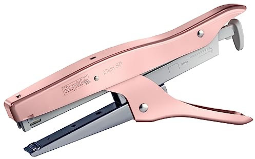 Rapid Maxi SP19 Heftzange, 20 Blatt Kapazität, verwendet SP19 Heftklammern, ergonomisches Design, inklusive Heftklammern, Metall, rosa, 5001084