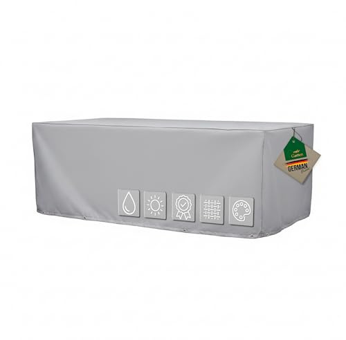 Mehr Garten Gartenmöbel Schutzhülle Sitzgruppe rechteckig 175x140x94 cm | 600D Oxford - wasserdicht, UV-beständig, reißfest und winterfest – Abdeckung für Gartentisch & Gartenstühle mit Kordelzug