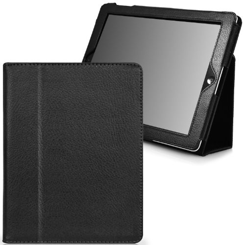 NOVAGO Compatible avec iPad 5eme,iPad 6eme,Nouvel iPad 9.7'' 2017 et 2018 (A1822,A1823, A1893, A1954) Etui Housse de Protection Effet grainé -Noir