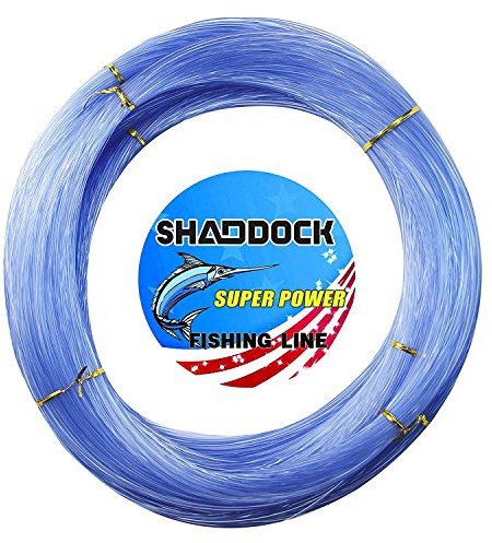 Monofile Angelschnur, 1,7 m, 6,4 kg Nylon-Mono-Angelschnur – Super starke Monofilament-Angelschnur für Salzwasser/Süßwasser, blau, 1.0mm/126.7lb