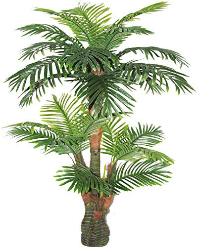AMERIQUE Gorgeous & Unique 5' Tropical Palm Artificial Plant Silk Tree, Real Touch Technology, with UV Protection, Super Quality