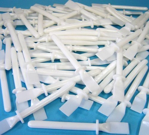 Lexicon Select Pack Of 30 School Childrens Classroom 11cm White Plastic PVA Glue Spreader Spatula Sticks