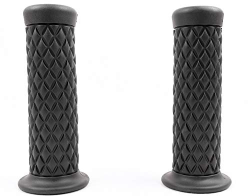 SFONIA 2pcs Motorcycle Handle Grips Handlebars Handlebar Grips 22MM 7/8 Anti-slip Rubber Universal for Motorbike Scooter Quad Cruiser Off Road (Black)