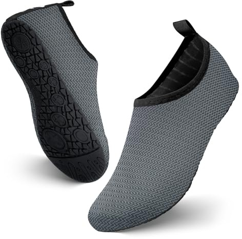 JOTO Escarpines para Mujer Hombre Niño, Zapatillas Acuáticas Secado Rápido Tipo Calcetines como Descalzado, Zapatos de Agua para Paseo en Playa Buceo Snorkel Kayak Surf -27,8cm/44-45