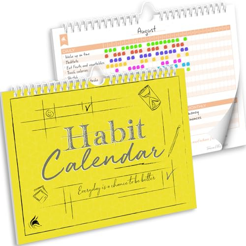 Clever Fox Calendrier des habitudes – Suivi d'habitudes inspirant pour les habitudes atomiques – Journal coloré pour augmenter la productivité et devenir votre meilleur soi – 24 mois, 25,5 x 20,5 cm,