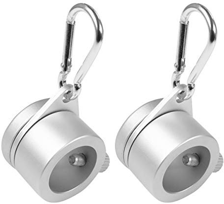 YARNOW 2 Stück Fahnenmastringe 360 Grad Drehbare Hochleistungslegierung Metall Fahnenstange Kit Fahnenmast Rotierende Ringe Clip Anti-Wrap-Tülle Montage (Faserband)