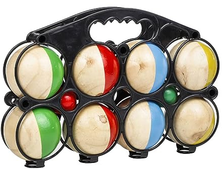 Haushalt International Boule-Set aus Holz mit Tragegriff