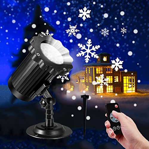 ZPYXBH Proyector Luces Navidad Exterior, Copos De Nieve Proyector Luces, LED Impermeable Proyección Lámpara con Control Remoto, Luz Proyector Decoración para Navidad Halloween Boda Fiesta