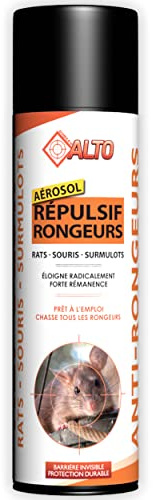 alto Répulsif Anti Rongeur, Souris et Rat – Repulsif Efficace Contre Les rongeurs, Anti Souris Professionnel intérieur et extérieur, idéal pour Maison, Jardin, Voiture …