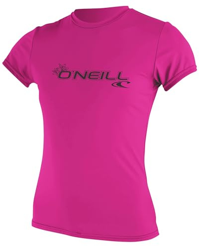 O'Neill Damen WMS Basic Skins Kurzarm-Sonnen-T-Shirt, Fuchsrosa, XXL