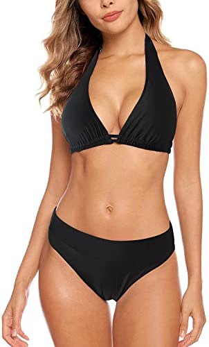 Aidotop Damen Bikini Set Triangel Badeanzug Strand Ties Zweiteiliger Bademode Bikinihose