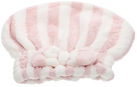 Toyvian 1 st randig hårmössa mikrofiber tvättduk mikrofiber hårhandduk för hår huvudhandduk hårtorkning damhattar bekväm badmössa badmössor härlig dam duschmössor
