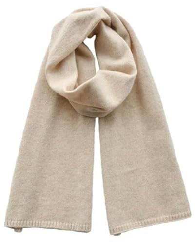 KOSTEN Schals & Tücher Für Damen Schals Beige Frauen Und Männer Winter Strickschal Erwachsene Warme Damen Schals Einfarbig-Beige-Erwachsene 155Cm