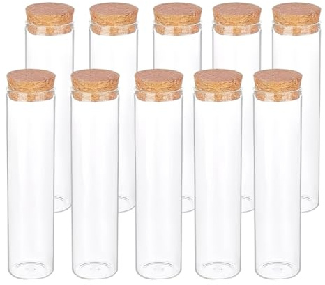 LATRAT 10 pcs 60ml Gewürzgläser mit Korken Für Labor, Gastgeschenke, Süßigkeiten