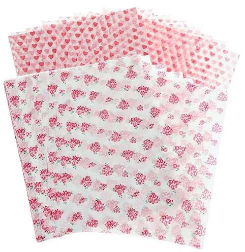 Cabilock 100 Fogli Carta oleata per sandwich pirottini per confetti pirottini confetti quadrati di carta oleata carta regalo per torte patatine fritte involucri per alimenti