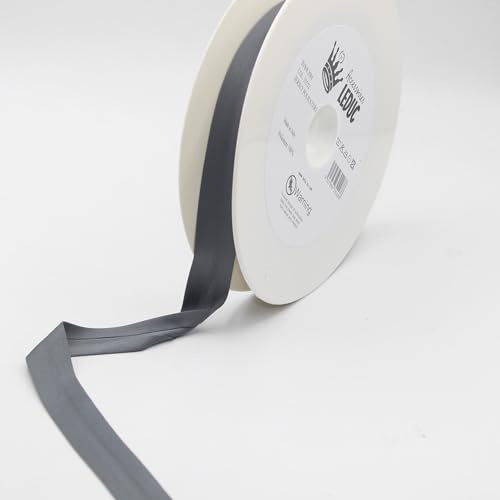 Leduc-ZUBEHÖR Leduc 20 Meter Schrägband-Jersey aus Polyester, 29 Farben, zum Nähen, Doppelfalten 20+8+8 mm, 100% Polyesterqualität, hergestellt in Italien, ideal für alle Anfertigungen (Grau10552)