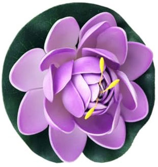 Zerodeko 9 Stück Künstliche Schwimmende Seerosen aus Kunststoff Lotusblumen Teich- und Aquariumdekoration in Rosa Violett Gelb Grün Weiß und Rot