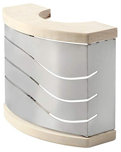 HOHXFYP Paralume per Lampada da Sauna, Paralume per Lampada da Sauna in Acciaio Inossidabile e Legno di Pioppo, Accessori per Sauna per Bagno Turco Copertura Paralumi per Luci da Sauna