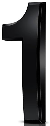 Door Numbers, House Numbers,3D Mailbox Numbers Waterproof, Address Numbers Self Adhesive Street Number Stickers for House Mailbox Apartment Hotel Courtyard Cafe (Black, 1)