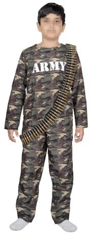 A2Z 4 Kids Armé Kostym Barn Armé Officer Kläut Kostym Värld Boka Dag - Army Costume 3-5