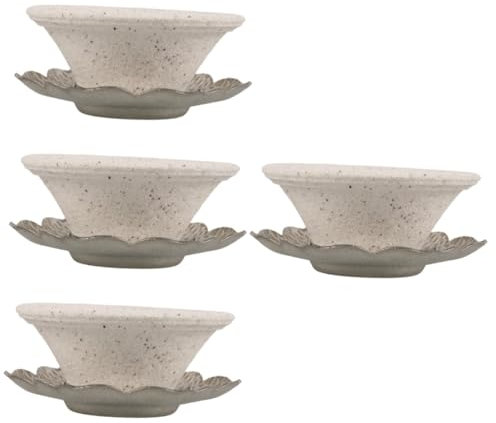Cabilock 4 Juegos De Filtro De Té De Cerámica Taza De Filtro De Café Suministro De Té Accesorio De Sala De Té Filtro De Té De Porcelana Filtro De Café De Cono De Goteo Filtro De Café Sin
