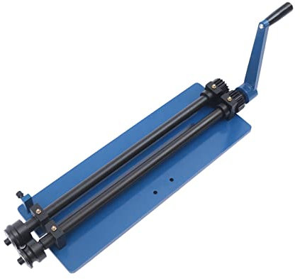 Macchina di piegatura manuale 460 mm, rullo superiore regolabile, per la lavorazione della lamiera con manovella, piegatrice a rulli