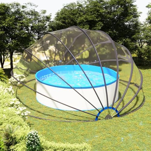 Juroupi Pool-Kuppel Poolabdeckung Pool Dach Poolumrandung 559x275 cm