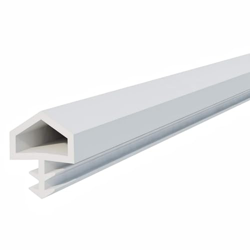 15M Fensterdichtung 4mm Türdichtung Gummi Dichtungsband Zugluftstopper für Türen, Türdichtungsstreifen Kann Zugeschnitten Werden,Wirksamer Windschutz/Schallschutz/Wärme/Kälte/Insekten (weiß)