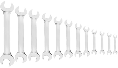 ZWTPGKRD Set of 4pc/12pc Thin Double Open End Spanners Steel Wrench Double Open End Wrench for Tight Screw Ergonomics Design