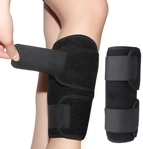 KIRZAX Vadstöd, binda för vadmuskelskador, justerbara kompressionshylsor för män och kvinnor med extra elastiskt bandage för smärta, sträckningar
