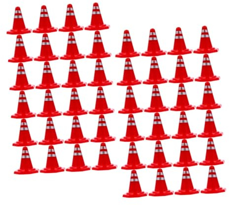 YOSADIER Giocattoli Coni Stradali in Miniatura 60 Pezzi Per Scenari Di Parcheggio Modellismo Segnali Stradali Piccoli in Plastica Per Ragazzo Ragazza e Decorazioni Feste