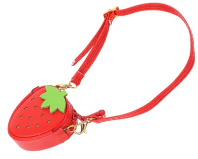 WEKAMOS Bolso De Muñeca Mini Bolso De Fresa para Muñecas Accesorios De Vestir De Juguete