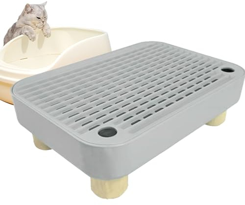 Kattramp för kattlåda, trappa för kattungar toalett med filterfunktion, trappa med spridningsskydd för kattunge toaletter, för inomhus och utomhus hemma vardagsrum veterinär sovsal flera