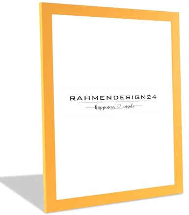 Rahmendesign24 Bilderrahmen Puzzlerahmen | Gelb 60x80cm (PUZZLEFORMAT) | Acrylglas ANTIREFLEX/ENTSPIEGELT | Galerierahmen Wechselrahmen Deko Wandrahmen Tischrahmen