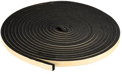 PATIKIL Ruban D'Isolation En Mousse 20mm L x 10mm Ep x 10 Metres Noir | Autoadhesif Joint D'Etancheite Pour Porte Fenetre Climatisation