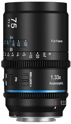 SIRUI Astra 75mm T1.8 1.33X Obiettivo Anamorfico, Obiettivo Cine Full-Frame con Autofocus e Grande Diaframma per Fotocamere L-Mount, Compatibile con S5II, S9, S1R, S1H, FP L, FP, SL2 (Blue Flare)