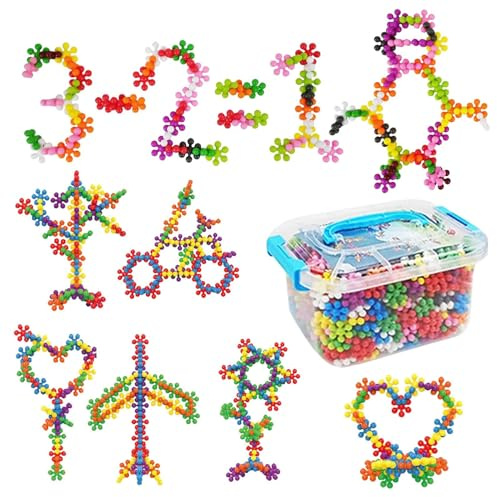 Steckbausteine - Pädagogisches Spielzeug Set aus PP 2,6 cm | DIY Steckspiel 600 Stück | Kreatives Lernspielzeug STEM - Praktisches Bauspiel für Kinder 3-6