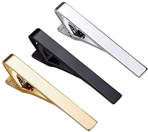 LIGIGWASH Herren Krawattenklammern Klassische und Stilvolle aus Kupfer 3 Stück-pack Modisches Accessoire Hemd Krawattenclips für Business und Partys für Anzug und Schlips