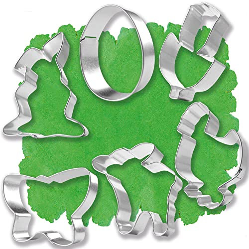 4smile Ausstechformen Ostern - 6 x Keksausstecher, verschiedene Motive - Ausstecher für Kekse und Osterdeko - Frühlingshafte Plätzchenausstecher, Osterausstecher