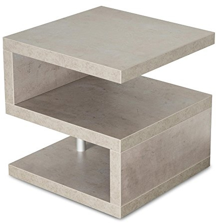 levandeo Couchtisch Sigi Betonoptik B x H x T: 44x44x44cm Grau Holz Beistelltisch Keine Montage fest verleimt Wohnzimmertisch