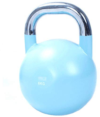 ZYCSKTL Kettlebells Kettlebells Gusseisen,Frauen Fitness Kettle, Ganzstahlguss Klassische Kettle Dumbbells, Herrenkrafttraining Sportkettle (Color : 6kg Light Blue)