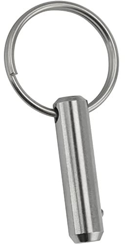 FASTON® Steckbolzen mit Kugelsicherung 6,3x35 mm Edelstahl A2 V2A (1 Stück) Klappbolzen Ringbolzen Klappsplint Sicherungsbolzen Klappstecker Steckbolzen mit Ring