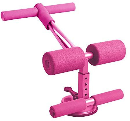 Sit Up Bar mit Widerstandsbändern, tragbares verstellbares Sit-Up-Hilfsgerät, Bauchmuskeltrainingsgerät mit Saugnäpfen, Doppelpolige Sit-Up-Hilfe für den Boden, Bauchmuskeltrainer für Heim-Fitness