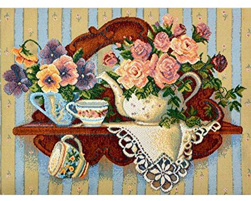 Zdklfm69 Paint by Numbers Painting by Numbers Paint by Number DIY Oil Paint Kits Tea Set Picture By Number HandPainted Diy Gift Home Decoration Artwork 40x50cm